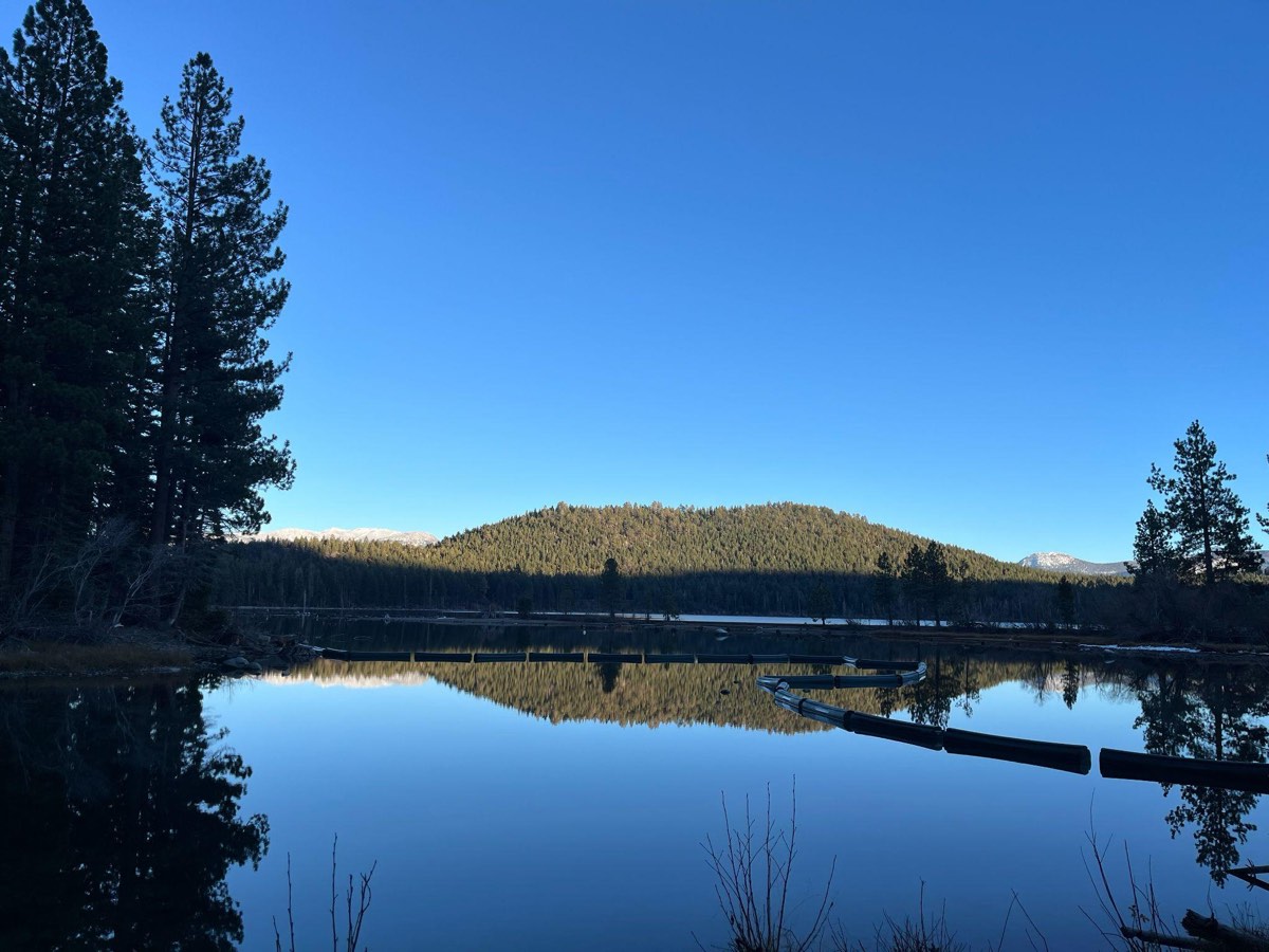Fallen Leaf Lake with mountains in the distance