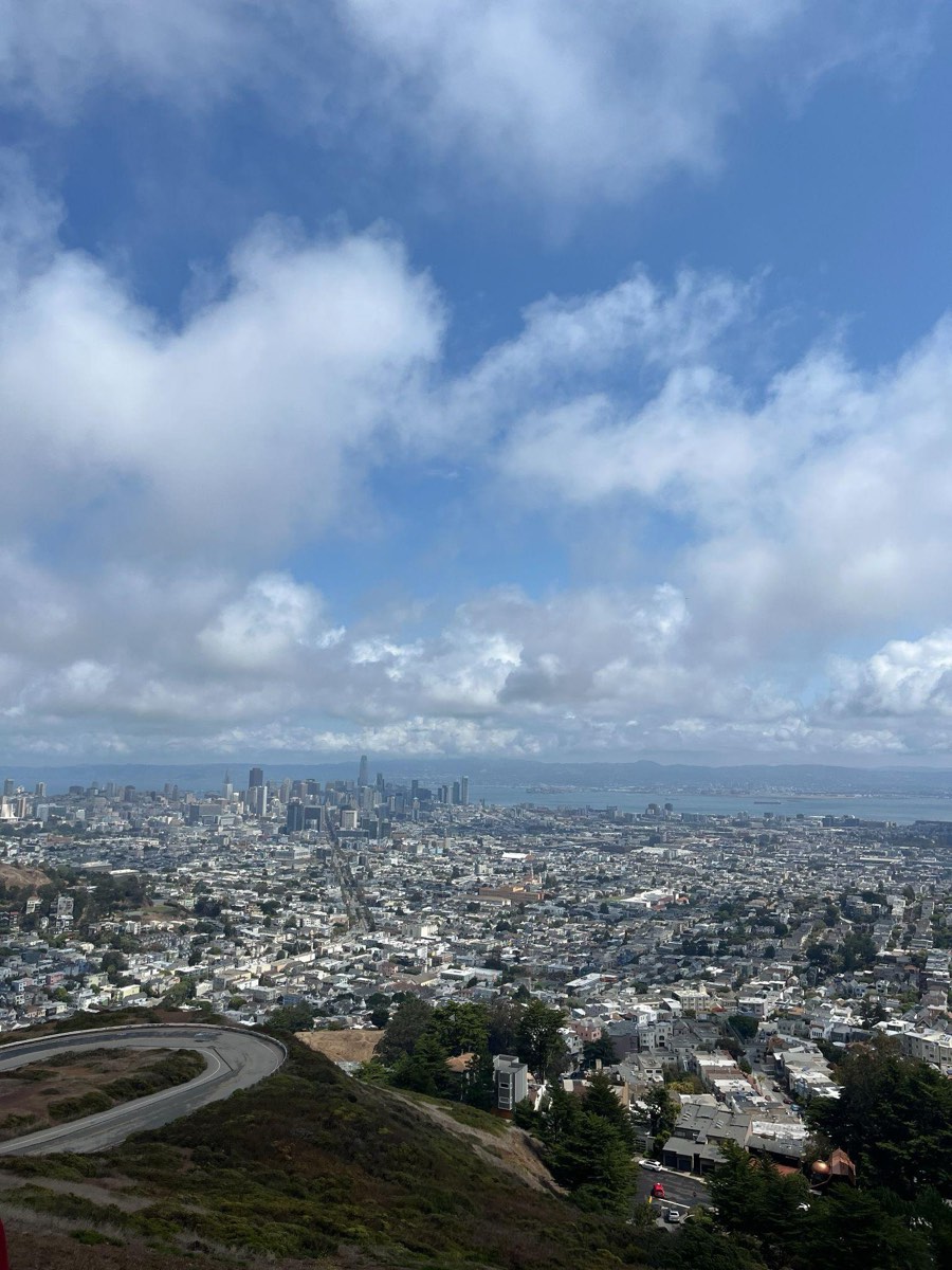 Panoramic view of San Francisco from Twin Peaks